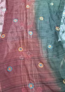 Embroidered Ombre Saree