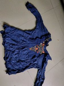 Embroidered Blue Kurta