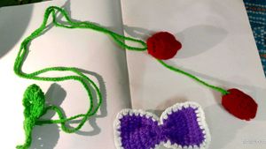 Handmade Crochet Bow Hair Clip