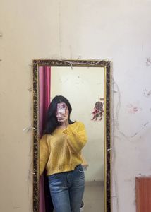 Cozy Yellow Knit Sweater