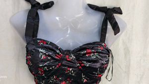 Floral Print Bustier Top