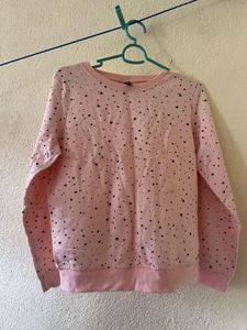 Pink Star Print Sweatshirt