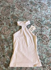 Stylish White Halter Neck Top