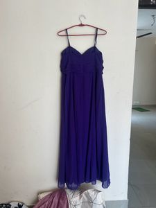 Elegant Purple Embellished Dress