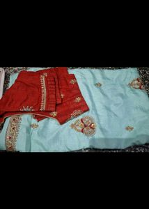 party wear Designer Red Embroidered Blouse