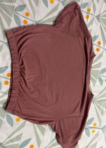 dusty mauve/brown graphic T-shirt