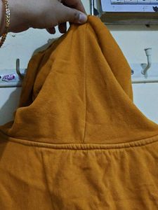 Mustard Yellow Hoodie with Bird Graphic