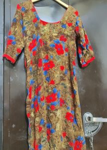 Multi 🔴🔵Floral Printed Kurti For 40 Bust