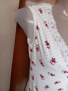 Women's Floral Bodysuit with Lace Trim