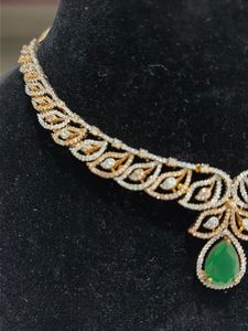 Brand new Emerald &amp; Diamond Necklace Set