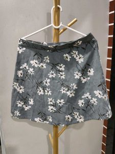 Floral A-line Button-Up Skirt