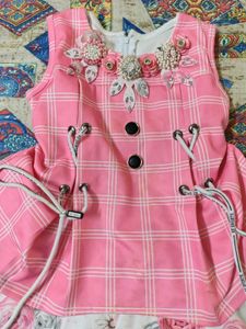 Cute Pink Plaid Baby Dress