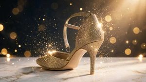Sparkling Gold Stiletto Heels