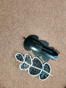 Sparkling Leaf Hair Clips (Set of 2)