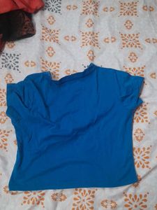 Blue Graphic Print Sweat Suit Set