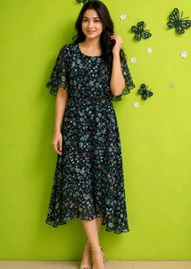 Floral Print Midi Dress