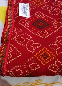 Red Bandhani Print Fabric