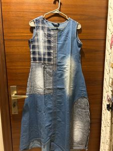 Unique Patchwork Denim Dress