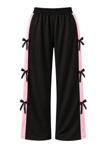 Black & Pink Coquette Gym pants