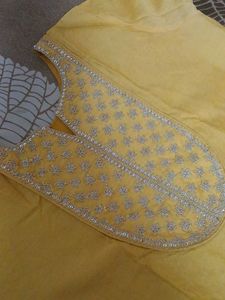 Yellow Embellished Kurta