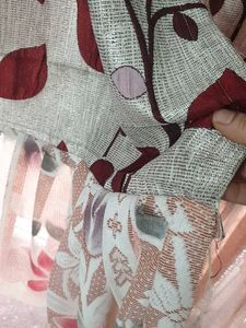 Elegant Leaf Print Curtains set 4