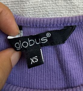 Purple Cold Shoulder Top