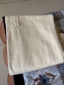 Cream Cargo Jeans