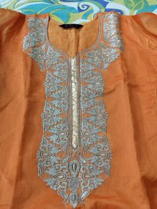 Chanderi Silk Medium Size New Kurta With Golden Pa