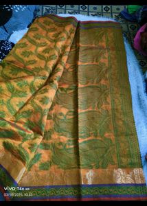 Elegant Mustard Yellow Saree with Blouse