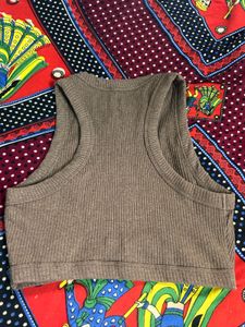 Ribbed Cropped Tank Top