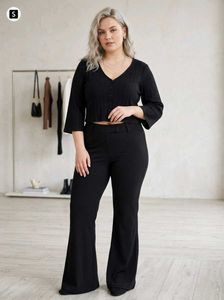 H&M Black Rib Knit Crop Cardigan