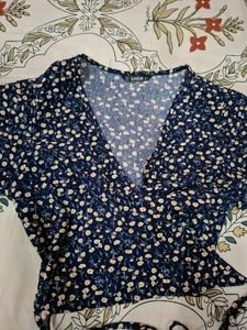 Floral Wrap Crop Top