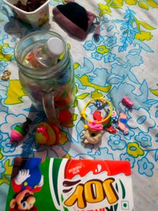 Assorted Kawaii Eraser and kinder joy toys