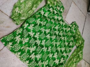 Green Embroidered Outfit