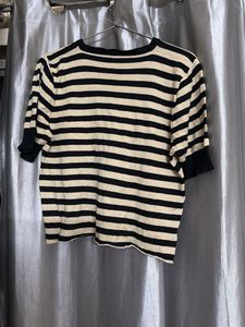 Striped Short Sleeve Top