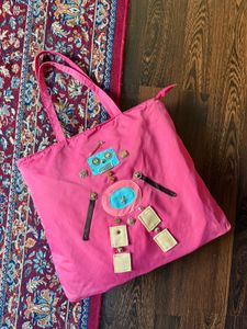 Prada Pink Nylon Tote Bag