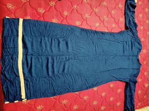 Blue Embroidered Kurta. Can Be Worn By 32, 34, 36 Bust.