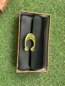 Coach Black Clutch with Gold C Logo