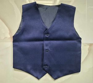 Elegant Navy Blue and printed green Formal Vest