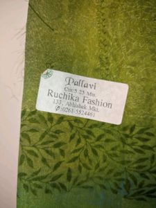 Green Printed Saree
