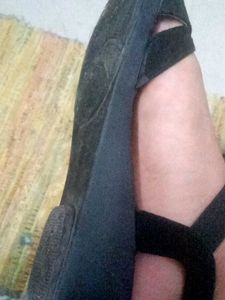 Black Wedges Sandal For Girls/Women
