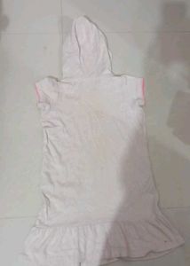White Hooded Swim Cover-up Dress