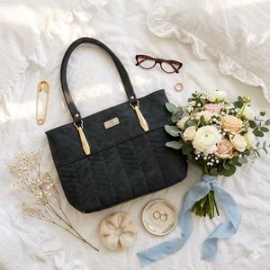 Stylish Black Quilted Handbag