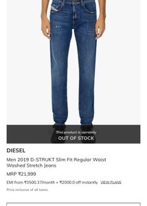 Diesel Men's Blue Selvedge Jeans