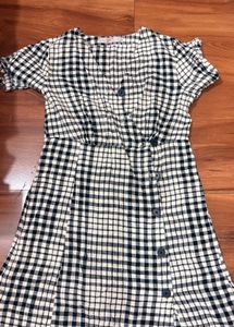 Gingham Checkered Button-Up Dress
