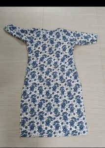 Blue Floral Print Kurta