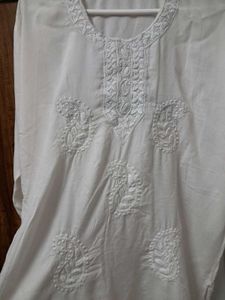 White Embroidered Kurta