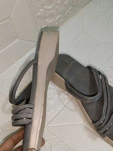 Stylish Grey Flat Sandals