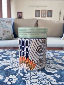 Hand-Painted Ceramic vase or spatula holder