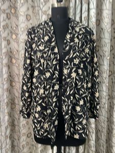Elegant Floral Print Blazer